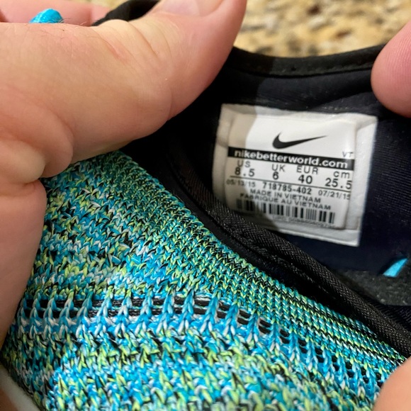 Nike women’s sz 8.5 Free TR Flyknit Blue Lagoon / Copa/ Glacier Blue EUC - Picture 5 of 5